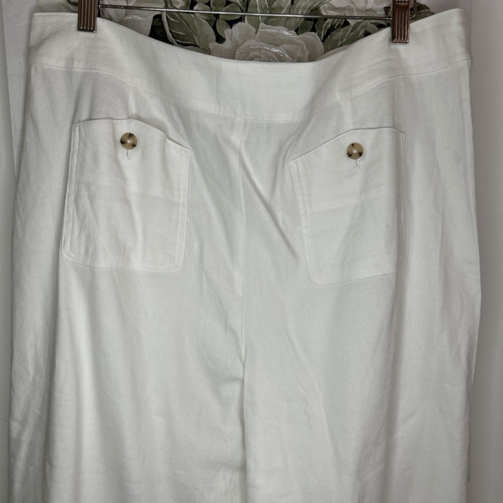 J.Jill Linen Blend Stretch Wide Leg High Rise Crop Ankle Pants Like New Sz 16P - Picture 5 of 9